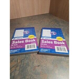 Adams General Purpose Sales Book 2-Part Carbonless 3-11/32" x 5-5/8"-Pack of 2